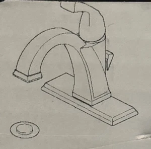 Delta 551-SS-DST Dryden Badezimmer Wasserhahn Diamantdichtung & Ablauf Edelstahl einzeln - Bild 1 von 4