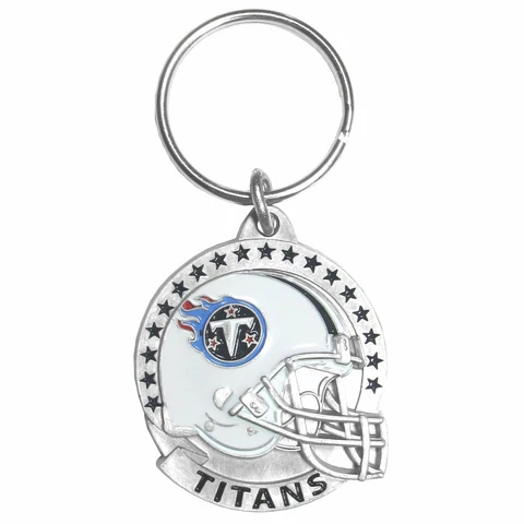 Tennessee Titans 3-D Helmet Metal Key Chain NFL Football (Round) Cover