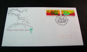 Christmas Island FDC Scott# 430-431 Year of the Snake 2001 L740 - Picture 1 of 1