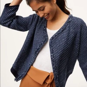 Ann Taylor Loft Fransen Strick Jacke XS - Bild 1 von 3