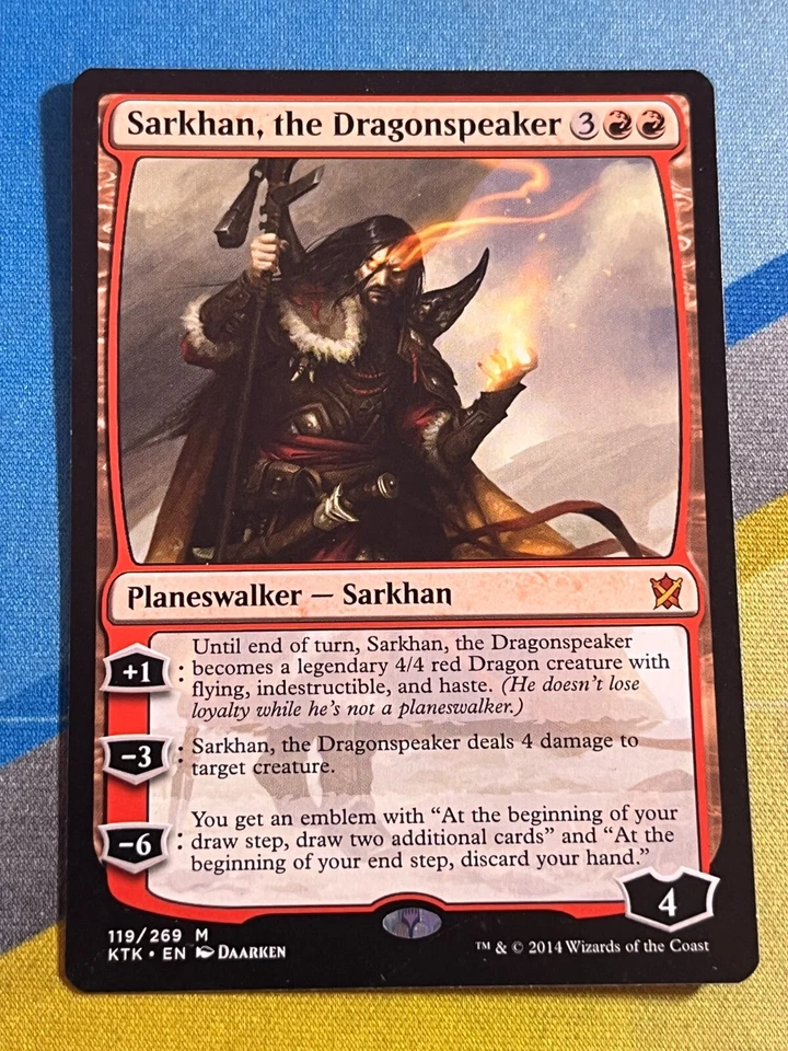 Magic the Gathering MTG Khans of Tarkir SARKHAN, THE DRAGONSPEAKER - Image 1 of 1