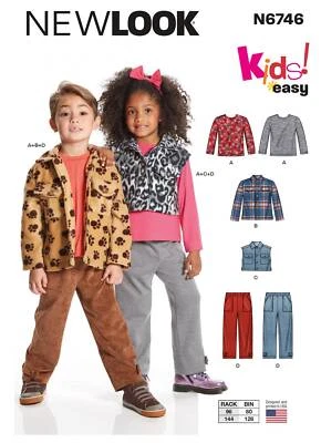 Schnittmuster Kinderkombinationen NewLook nl6746 98-128 - Bild 1 von 4