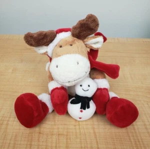 Gund Natale Flapadoodles Alce Marrone Peluche con Pupazzo di Neve Peluche 44472 - Foto 1 di 11