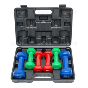  10 kg Damen Hanteln Gewichte Set Vinylbeschichtet Aerobic Gym Class Home Fitness - Bild 1 von 4