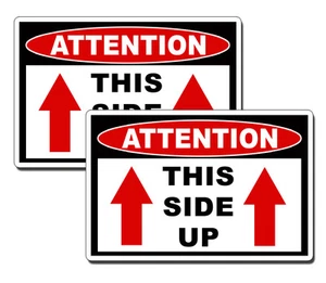 This Side Up Sticker Decal Safety Label Box Shelf Attention Caution Warning Safe - Picture 1 of 1