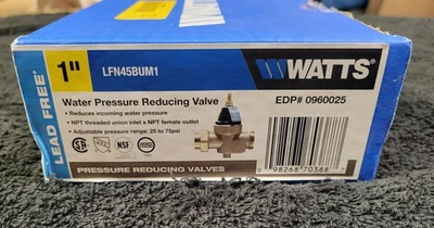 WATTS  1" Water Pressure Reducing Valve LFN45BUM1 (0960025) - Image 1 of 4
