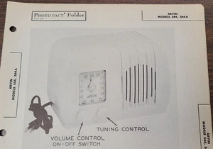 ARVIN MODELS 544 & 544A RADIO PHOTOFACT - Picture 1 of 1