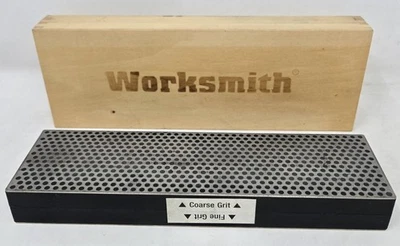 Worksmith DMT 9" Diamond Sharpening System Wood Box Stone Scissors - Image 1 of 4