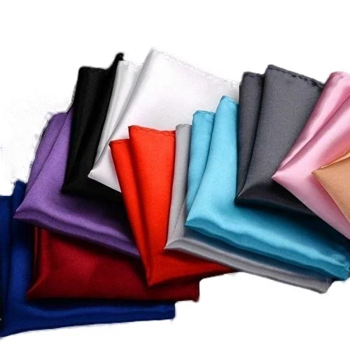 Mens Formal Pocket Hanky Square Satin Handkerchief Black Tie Blue Silver White - Image 1 of 1