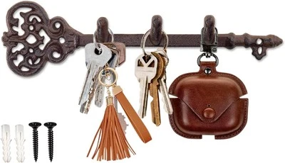 Comfify Decorative Wall Mounted Key Holder Rack - One Size, Rust brown  - Image 1 of 4