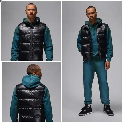 Air Jordan Flight Ripstop Down Puffer Vest $165 Size XXL Black FV7273-010 - Image 1 of 4