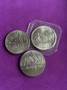 Russian Coins Set 25 Rubles Winter Olympic Games Sochi 2014 Russia - Picture 1 of 5