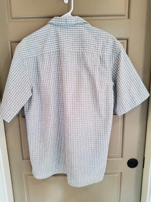 gran noroeste hombre manga corta gris cuadros camisa talla M Foto 1 de 3