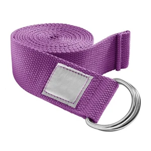 7-1/2' Gewebter Baumwollmischung Yoga Gurt - Dehnen Übung Prop Gürtel - Lila - Bild 1 von 1