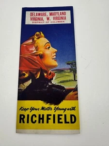 Vintage Road Map Richfield DE MA VA WV - Picture 1 of 7