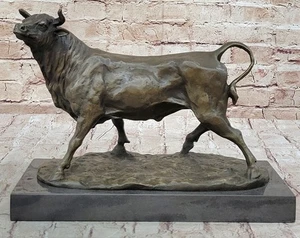 China Folk Classical Bronze Bullfight Corrida Ox-Oxen Bull Animals Statue Decor - Picture 1 of 10