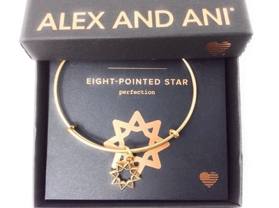 Alex Und Ani 8-Punkt Stern Armreif Rafaelian Silber NWTBC - Bild 1 von 4