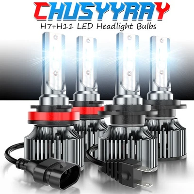 Faro LED bombillas altas bajas para Volvo XC90 T6 V8 deportivo utilitario 2003-2014 H7 H11 Foto 1 de 4