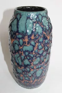 Rar- Scheurich Germany fat lava Keramik Vase 22cm 70er 70s ES Bay Roth vintage - Bild 1 von 13