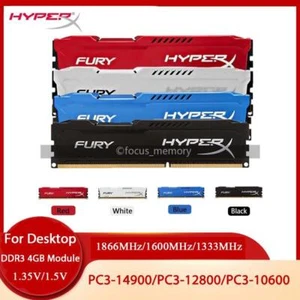 HyperX 4GB/8GB DDR3/DDR3L 1333 1600 1866 MHz 240-Pin DIMM Desktop Gaming Memory - Picture 1 of 16