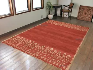 Desa Terracotta Contemporary Oriental Style Handmade 100% Woolen Area Rugs - Picture 1 of 14
