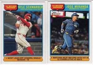 2025 Topps Heritage '24 Record Breakers 2 Card Lot - Picture 1 of 2