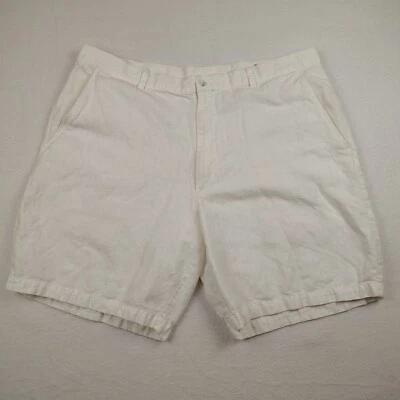 Claiborne Shorts Mens Size 38 White Linen Casual Summer Lightweight - Image 1 of 4