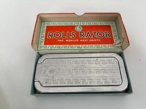 56427 Old Vintage Antique Card Box Tin Advert Packaging Full Rolls Shaving Razor - Picture 1 of 3