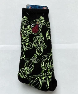 NBA Miami Heat Neon Logo Repeat Socks Mens Size Large 8-13 Basketball - Picture 1 of 2
