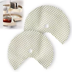 2 Pcs Lazy Susan Shelf Liner Circle Pre-Cut Non-Adhesive Non-Slip Shelf Liner... - Picture 1 of 7