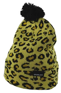 Cuglog Men's Atakora Pom Beanie Leopard Gold Yellow - Picture 1 of 1