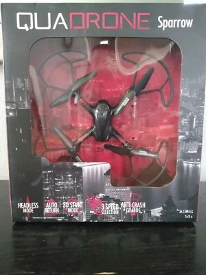 QuadDrone Sparrow Drone Quadcopter 3 Speed,3D Stunt mode, Auto return NEW SEALED - Image 1 of 2
