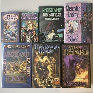 Mercedes Lackey Books Lot of 7 Fantasy Novels 90s 00s Hardcover + Paperback - Picture 1 of 4