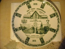 1975 St Johns Luterano Igreja Plate pecatonica Illinois 100 Placa De Aniversário