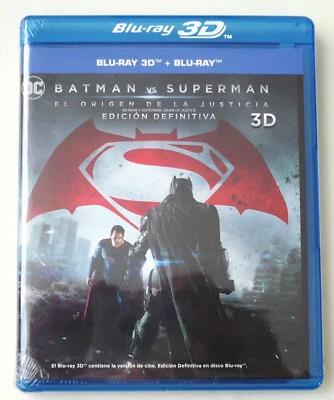 BATMAN VS SUPERMAN DAWN OF JUSTICE 3D & 2D Blu-Ray - 2016 MEXICO - BRAND NEW! - Image 1 of 3