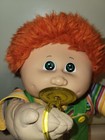 Vintage 1986 Cabbage Patch Kids Doll, Hm#4,Ok-Tag Red Head Fuzzy Custom,Pacifier