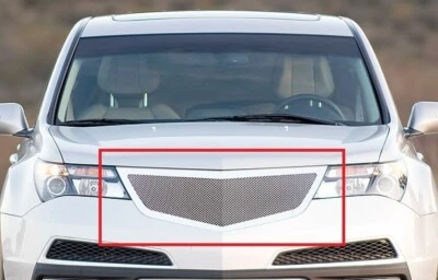 INSERTO DE REJILLA DE MALLA CROMADA - Rejilla superior de acero inoxidable para Acura MDX 2010-2013 Foto 1 de 2