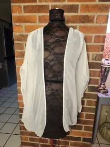 Gold Label Vintage Victoria's Secret White Ivory Sheer Kimono Robe Medium M - Picture 1 of 6