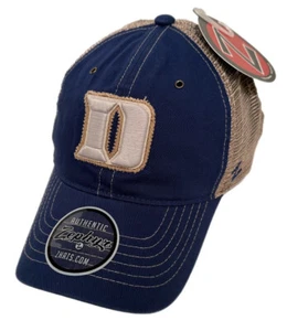 Zephyr NCAA Duke Blue Devils “Tatter" Unstructured Curved Washed Mesh Hat NWT - Picture 1 of 6