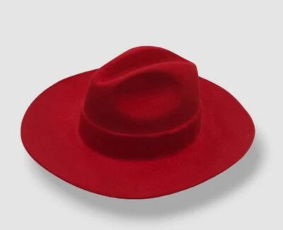 Sombrero Steve Fedora Barbisio para mujer rojo lana cachemir talla M $450 Foto 1 de 4