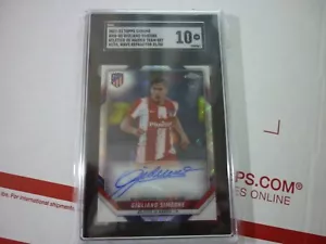 Giuliano Simeone 2021-22 Topps Chrome Atletico De Madrid Team Set RC AUTO 21/50 - Picture 1 of 4
