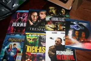 BLU RAY 7 LOT MANDY KICK ASS SLIPCOVERS NICOLAS CAGE CON AIR LOOKING GLASS - Picture 1 of 1