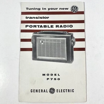General Electric Portable Radio P750 Vintage 1950’s GE Tuning Instruction Manual - Image 1 of 4