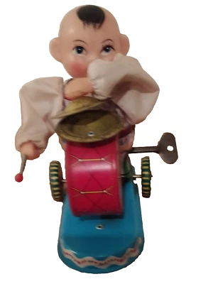 jouet mecanique ancien Garçon au tambour - Photo 1/4