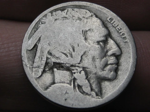 1923 S Buffalo Nickel 5 Cent Piece- San Francisco, Lamination Mint Error Cover