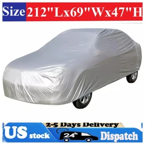 212"L XL Full Car Cover Outdoor Waterproof Sun Snow Rain UV Heat Dust Resistant - Bild 1 von 10