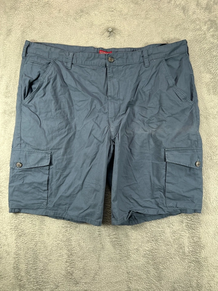 Merona Mens 44 Cargo Shorts Blue Cotton Twill Utility Pockets Workwear Outdoor - Image 1 of 4