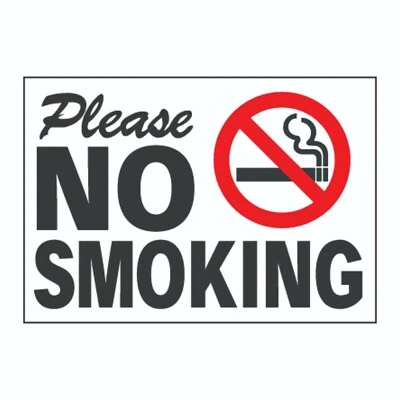 ARLON Please No Smoking Sign Decal Sticker
