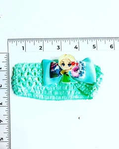 Handmade Hair Bows - Disney - Frozen - Elastic Headband #3 Elsa - Picture 1 of 1
