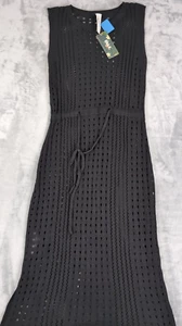 BMJL Crochet Dress/Cover-up Women's XL Black Maxi Bathing Suit Coverup NWT - Picture 1 of 4